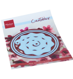 LR0672 Marianne Design Creatable Round box & flower