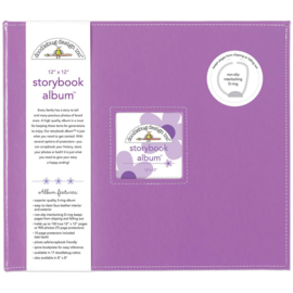 095185 Doodlebug Storybook Album Lilac 12"X12"