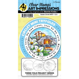 571595 Art Impressions Circlet Mini TryFolds Stamp & Die Set Easter