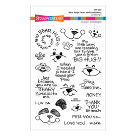 692204 Stampendous Clear Stamps Bear Hugs Faces And Sentiments