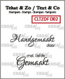 CLTZDFJ03 Crealies Clearstamp Tekst & Zo Font Jarig no. 3