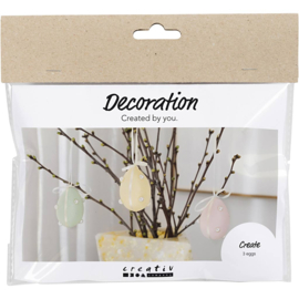 977593 Creativ Company Mini Hobbyset Decoratie, Eieren, pastelkleuren