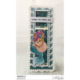 662003 Stamping Bella Cling Stamps Edna Hugging a Pearl