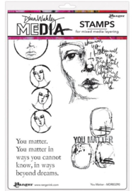 MDR83290 Dina Wakley MEdia Cling Stamps You Matter