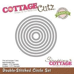 289469 CottageCutz Basics Dies Double Stitch Circle .8" To 3.8"