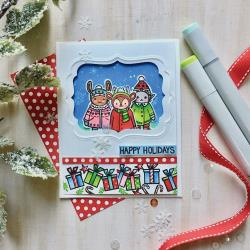 557713 Hero Arts Clear Stamps In For The Holidays 4"X6"