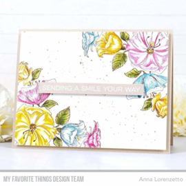 BG-124 My Favorite Things Corner Blooms Rubber Stamp