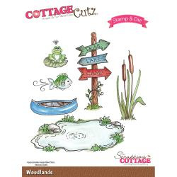 465464 CottageCutz Stamp & Die Set Woodlands