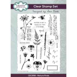 CEC958 Creative Expressions Clear stamp set Natuur vondst