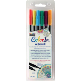 410156 Color In Double-Ended Markers Bold 6/Pkg