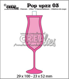 115634/1703 Crealies Pop upzz champagneglas