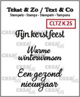 130505/2025 Crealies Clearstamp Tekst&Zo Kerst 25 (NL) CLTZK25 34 mm