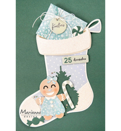 PS8103 Marianne Design Craft stencils, Stocking by Marleen