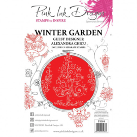 PI084 Creative Expressions Pink ink Winter garden clear stamp
