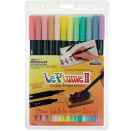 228165 Le Plume II Double-Ended Markers Pastels 12/Pkg