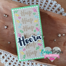 CDST-0069 CarlijnDesign Stempels Gefeliciteerd Hoera