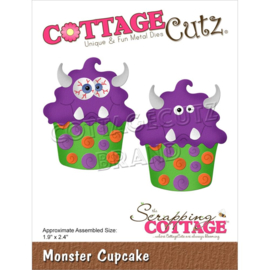 CC812 CottageCutz Dies Monster Cupcake 1.9"X2.4"