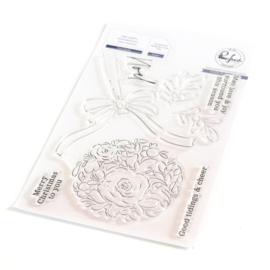 PF178122 Pinkfresh Studio Clear Stamp Set Floral Bauble 4"X6"