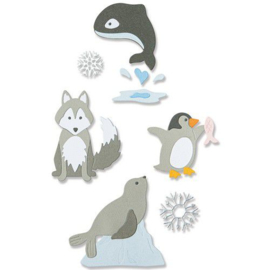 666013 Sizzix Thinlits Die Arctic Animals by Jennifer Ogborn