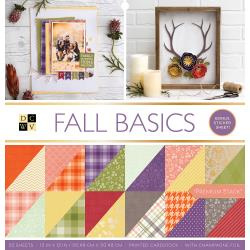 101085 DCWV Double-Sided Cardstock Stack Fall Basics 12"X12" 32/Pkg