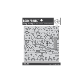 654816 Hero Arts Cling Stamps Forest Shapes Bold Prints 6"X6"