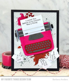 CS-757 Typewriter Sentiments: Love Clear Stamps