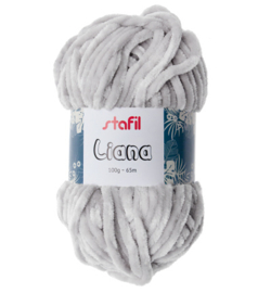 Velvetgaren Liana Yarn Light Grey Bol 100 gram 65 meter lengte