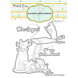 651203 Colorado Craft Company Metal Die Set Thank You Kindly-By Anita Jeram