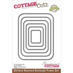 533100 CottageCutz Basics Frame Dies Stitched Rounded Rectangle