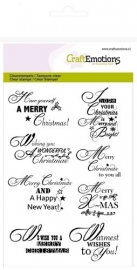 130501/1158 CraftEmotions clearstamps A6 - tekst ENG Christmas wishes