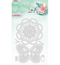 SL-BB-CD482 StudioLightShaker Labels Blooming Butterfly nr.482