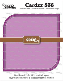 CLCZ536 Crealies Cardzz Dubbele vierkante kaart
