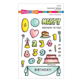 STP172 Stampendous FransFormer Fun Clear Stamps FransFormer Birthday