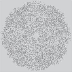 521056 Hero Arts Cling Stamps Floral Doily Bold 6"X6"