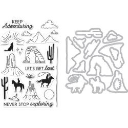 251962 Hero Arts Clear Stamp & Die Combo Cowboy Adventure