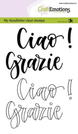 130501/1883 CraftEmotions clearstamps A6 -  Ciao - Grazie