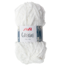 Velvetgaren Liana Yarn White Bol 100 gram 65 meter lengte
