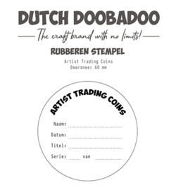 497.004.003 Dutch DooBaDoo Rubber stamp ATC tekst