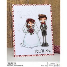 653979 Stamping Bella Cling Stamps Oddball Bride & Groom