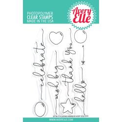 038835 Avery Elle Clear Stamp Set Floating Wishes 4"X6"