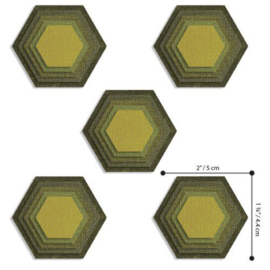 664420 Sizzix Thinlits Die Set Stacked Tiles, Hexagons by Tim Holt  Tim Holtz 25PK