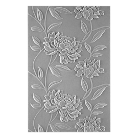 E3D026 Spellbinders 3D Embossing Folder Beautiful Blooms 5.5"X8.5"