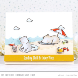 CS577 My Favorite Things Clear Stamps Beach Bear 4"X8"