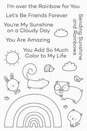 CS-672 My Favorite Things Rainbow Critters Clear Stamps