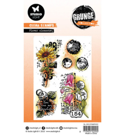 SL-GR-STAMP452 StudioLight Flower elements Grunge collection nr.452