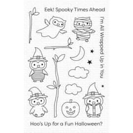 CS497 My Favorite Things Clear Stamps Halloween Hoo 4"X6"