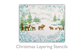 PD8098 Polkadoodles Winter Trees Layering Stencil