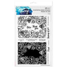 HUR78579 Simon Hurley create. Clear Stamps Bold Bouquet 6"X9"