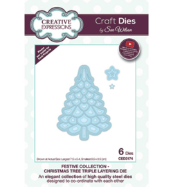 CED3174 Creative Expressions Christmas Tree Triple Layering