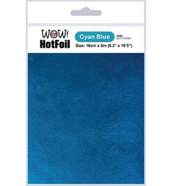 W217-RP600 - Hot Foil 16cm x 5mtr, Cyan Blue